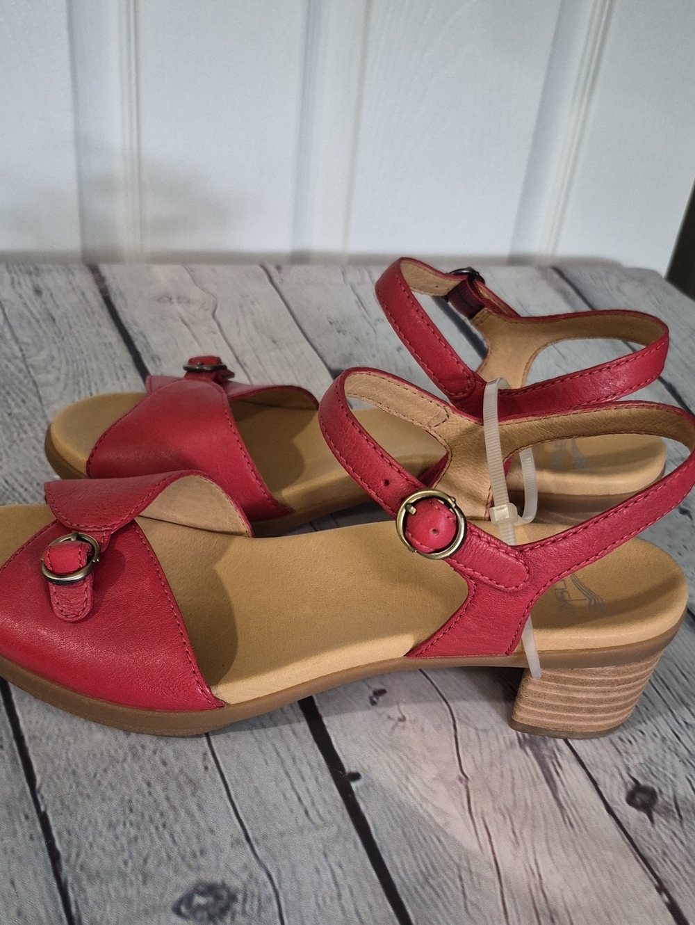Dansko Tessie Orange Open-Toe Adjustable Slingback Heeled Sandal (US 6.5-7) 37 - Picture 7 of 9